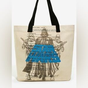 Loungefly X Star Wars • Darthvader & Stormtroopers Canvas Tote Bag